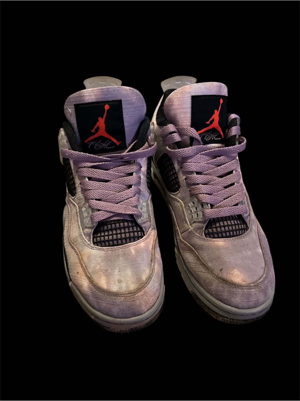 Jordan Retro Low-Top Sneakers in Lavender and Black